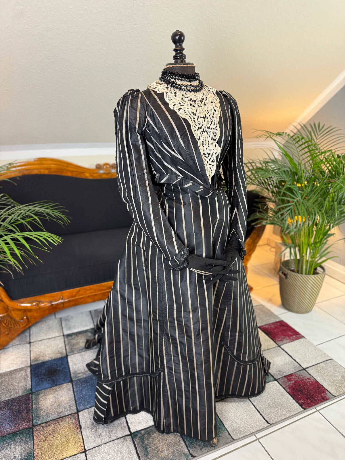 Antique Victorian Afternoon Dress for an Elderly Lady, ca. 1898