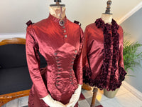 Ensemble de visite victorien antique, vers 1883