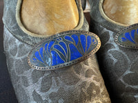 WIENER WERKSTÄTTE Shoes, Enamel Medaillons, Vienna, ca. 1910