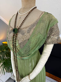 ALBERT FRANCK Jugendstil Abendkleid, Frankfurt am Main, ca. 1911 – Seltenes Hoflieferantenkleid