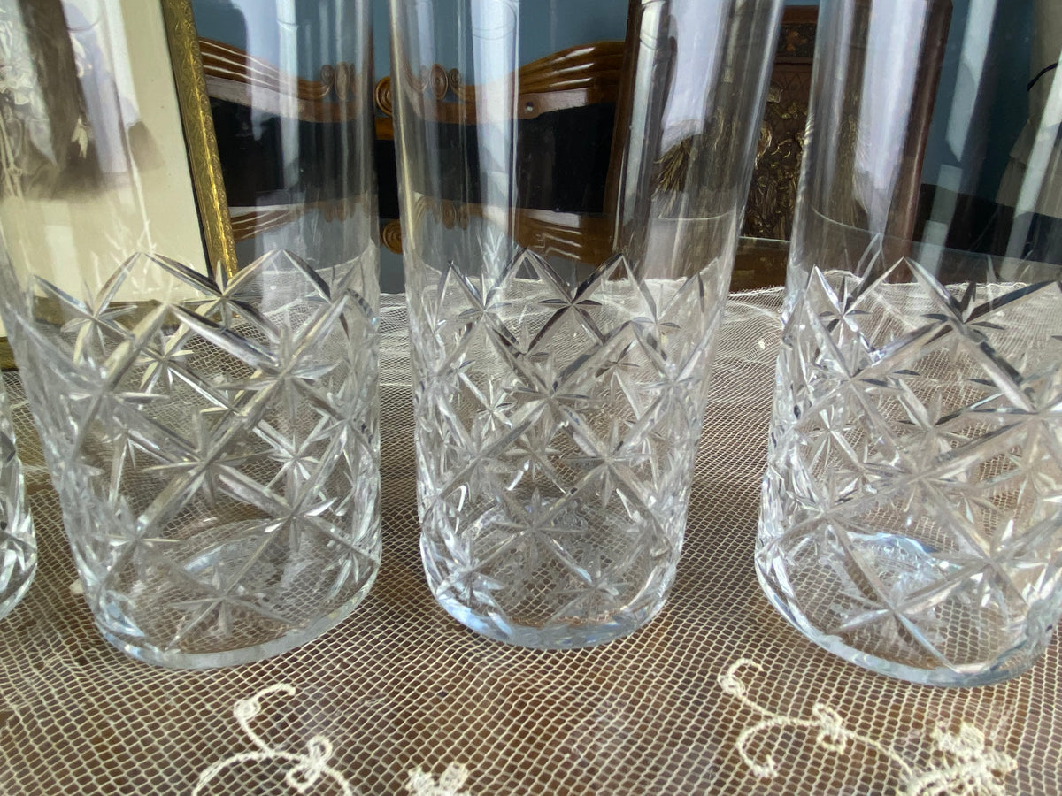 Four Large Water Glasses, Kaiser Wilhelm II, ca. 1890