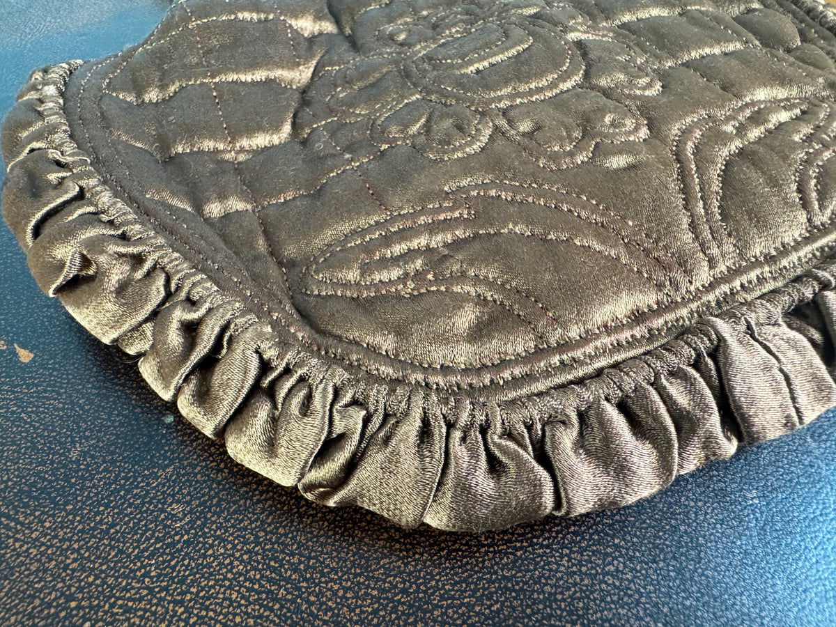 Antique Quilted Silk Handbag, England, ca. 1928 – Amphora Shape