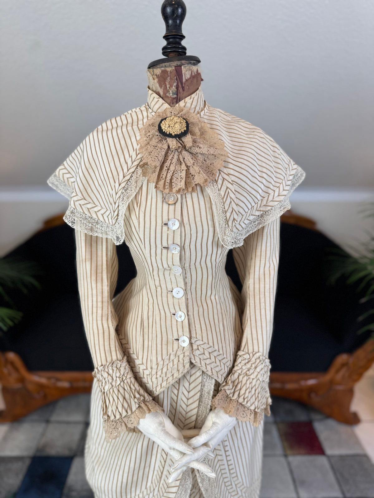 Antique Victorian Travel Dress, ca. 1883