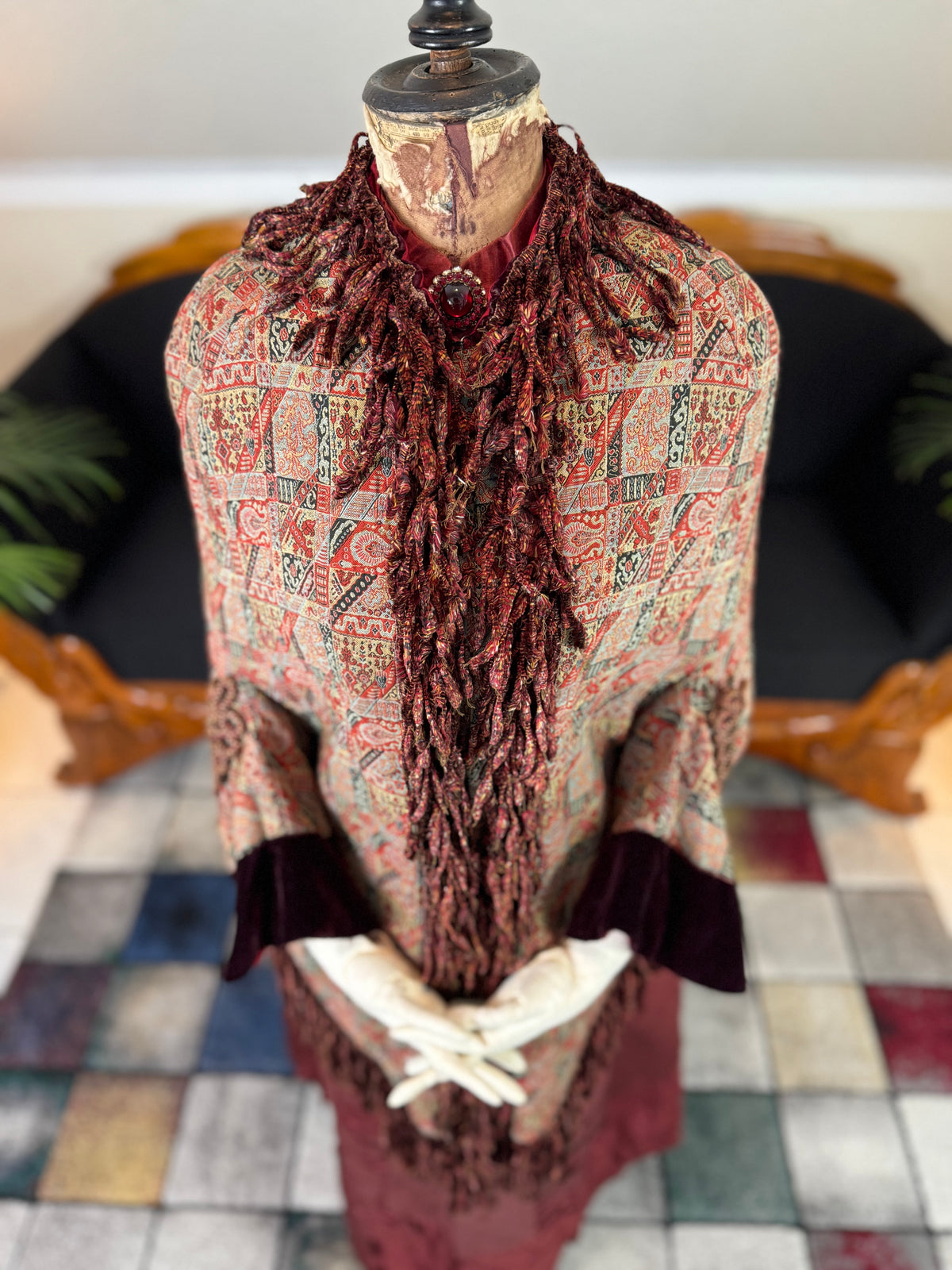 Antique Victorian Paisley Dolman, ca. 1880