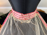 Jupe en tulle victorienne antique, vers 1858