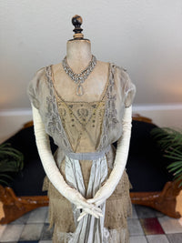 Antique GUSTAVE BEER Evening Dress – Silk Chiffon & Velvet, Paris Couture ca. 1912