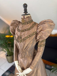 Antique Victorian Paper Silk Day Dress – England circa 1898