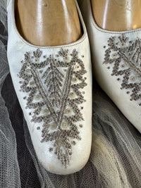 Antique Evening Shoes in Goatskin Leather, England, ca. 1907