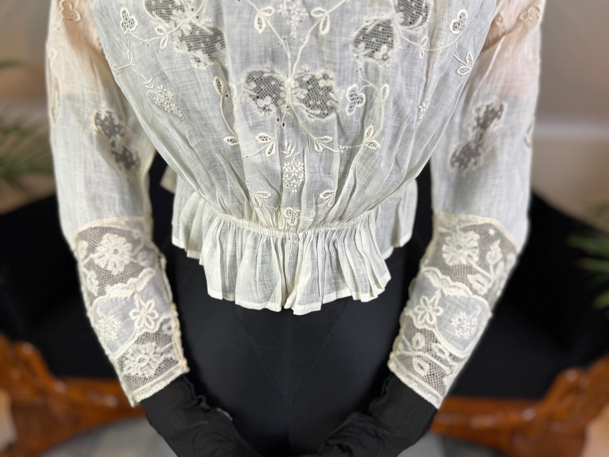 Irish Lace and Whitework Blouse, ca. 1908