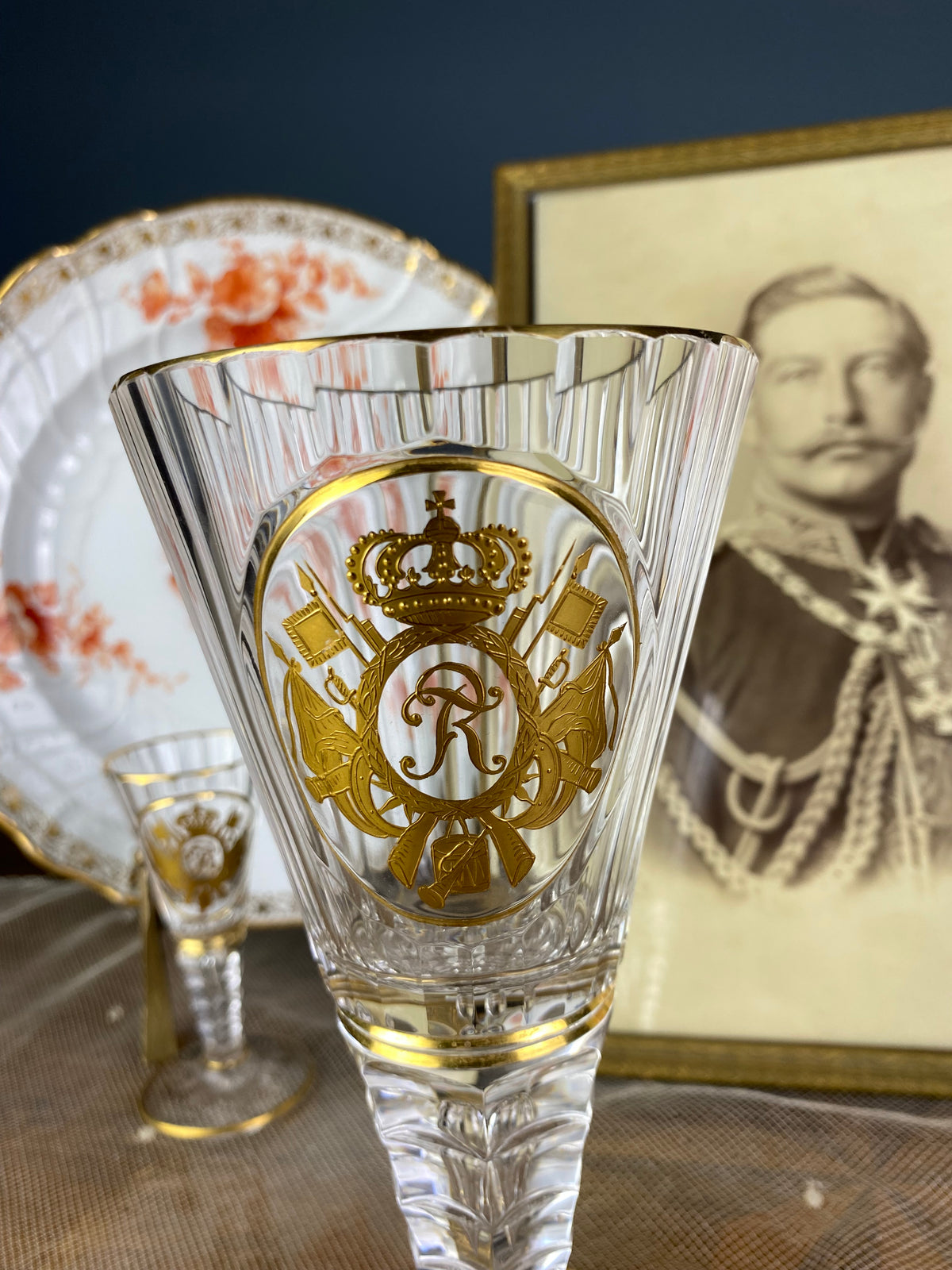 Red Wine Glass, Gräflich Schaffgotsch's Josephinenhütte, Kaiser Wilhelm II, ca. 1912