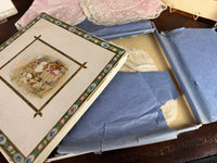 ROYAL Antique Pair of Lace Handkerchiefs with Tuscany–Württemberg Double Coat of Arms from the Wedding Trousseau of Archduchess Maria Immakulata, c. 1900