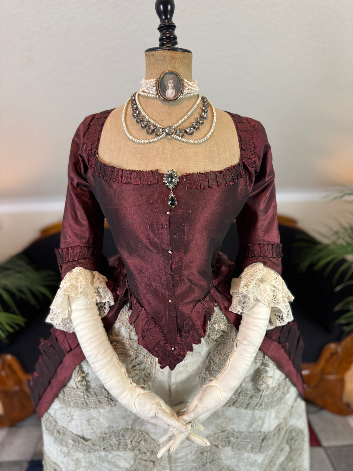 Rococo Robe à la Polonaise and Petticoat, ca. 1775