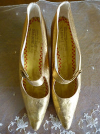 Golden Evening Shoes, Vienna and London, ca. 1912