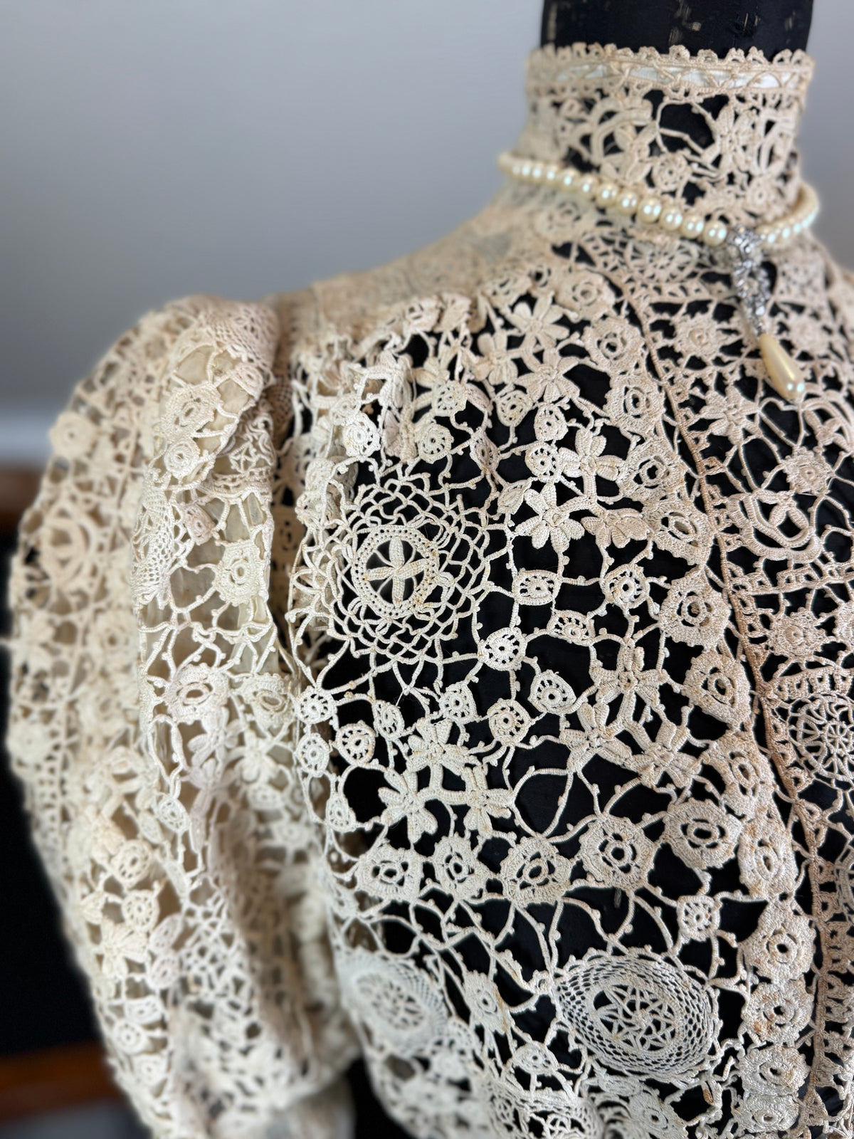 Irish Crochet Lace Blouse, ca. 1901