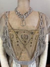Antique GUSTAVE BEER Evening Dress – Silk Chiffon & Velvet, Paris Couture ca. 1912