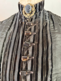 Antique Victorian Bustle Day Dress – American Satin Ensemble circa 1880
