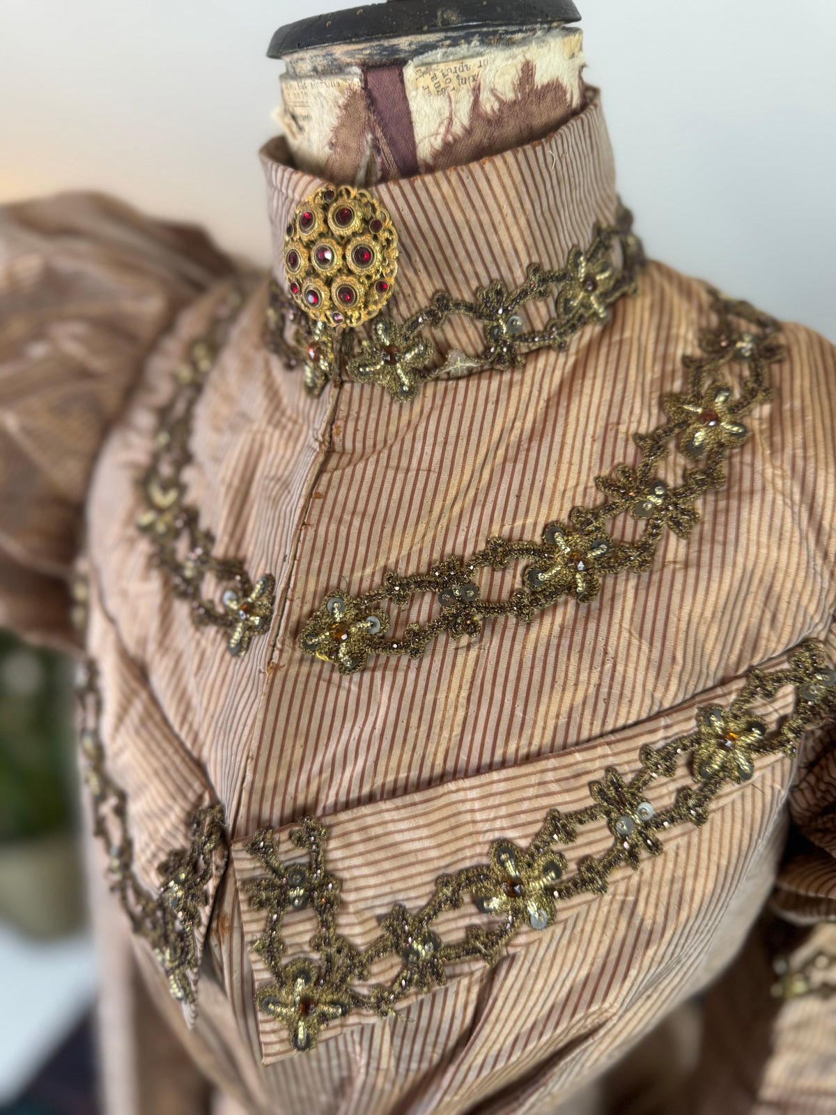 Antique Victorian Paper Silk Day Dress – England circa 1898