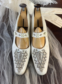 Antique Evening Shoes in Goatskin Leather, England, ca. 1907