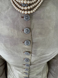 RILEY Silk Day Dress with Swallowtail Bodice, Stamford, ca. 1867