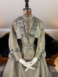 Antique Victorian Silk Gown, England, ca. 1868