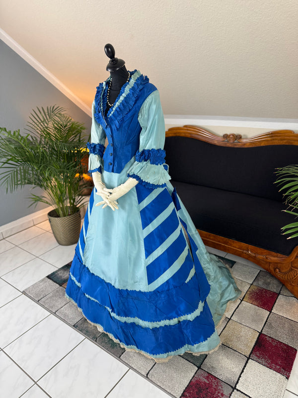Antique Victorian Evening Dress, England, ca. 1872