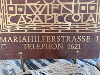 Original Advertising Plaque from the "Schwestern Flöge" Fashion Salon, Vienna – Casa Piccola, ca. 1904.