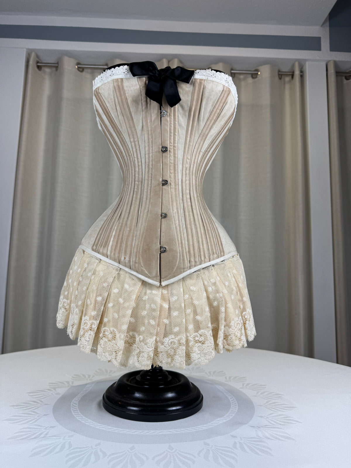 Extremely Rare CB Corset Display, ca. 1880 – Original Victorian Corset Under Glass Dome