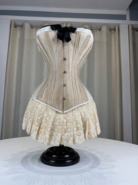 Extremely Rare CB Corset Display, ca. 1880 – Original Victorian Corset Under Glass Dome
