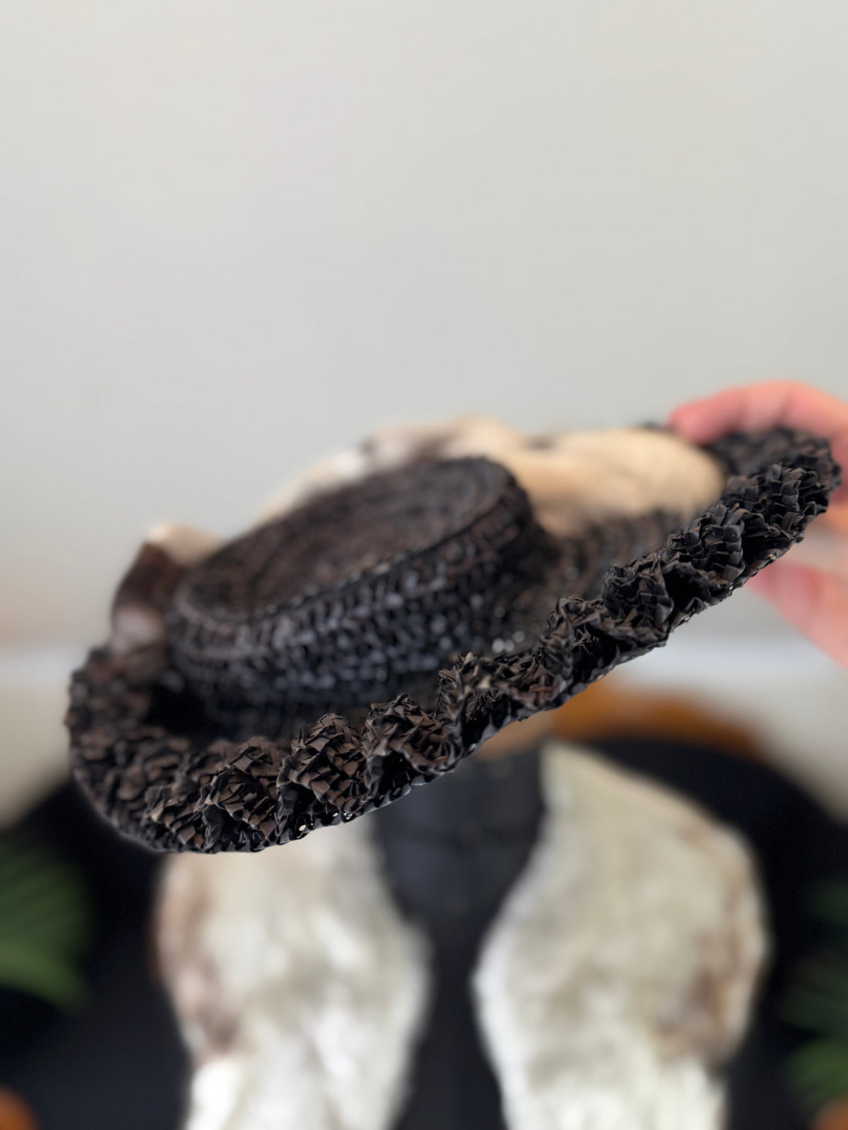Goose Feather Collar Stole, Muff and Hat Appliqué, ca. 1890