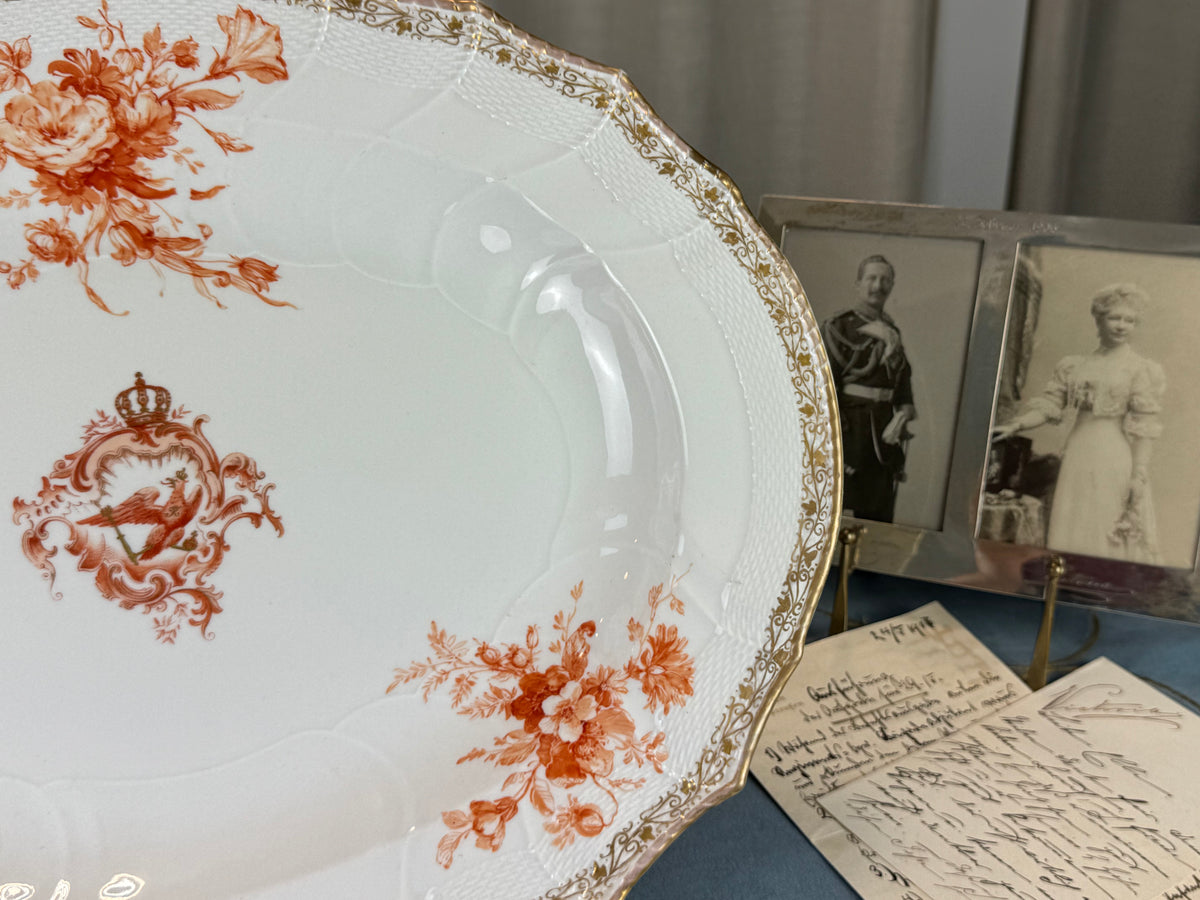 Neuosier Large Serving Platter, Kaiser Wilhelm II, ca. 1900