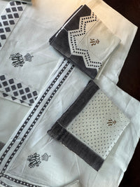 ROYAL Antique Mourning Handkerchief Collection, 19 Pieces with Württemberg Monograms, c. 1900
