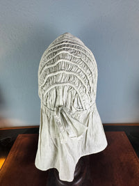 Antique Victorian Light‑Green Quilted Cotton Sunbonnet, ca. 1900