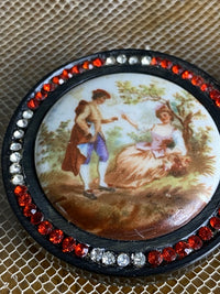 Belt buckle with Romance Scene, ca. 1912