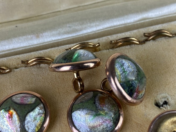 Iridescent Gents Buttons, England, ca. 1905