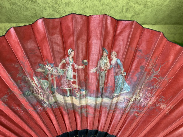Folding Fan "Flower seller motif", ca. 1900