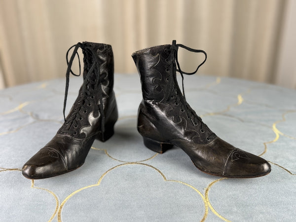 Unworn Lace-up Boots, ca. 1900