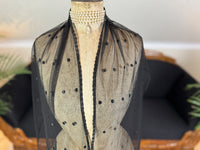 Polka Dot Tulle Shawl, ca. 1910