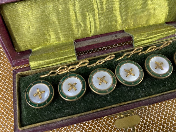 Enamel Gents Buttons, England, ca. 1902