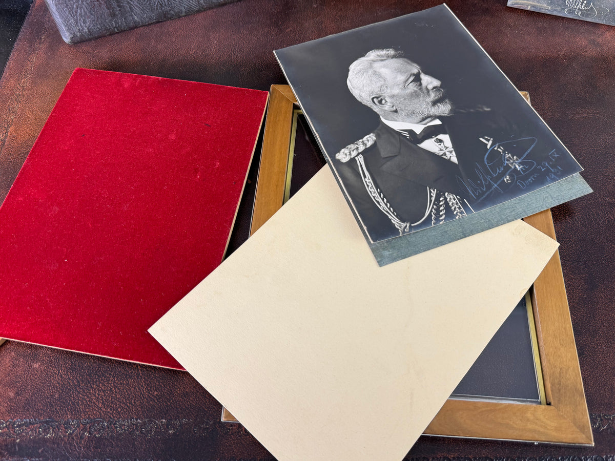 Silver Presentation Frame of Emperor Wilhelm II – Photograph with Original 1931 Signature