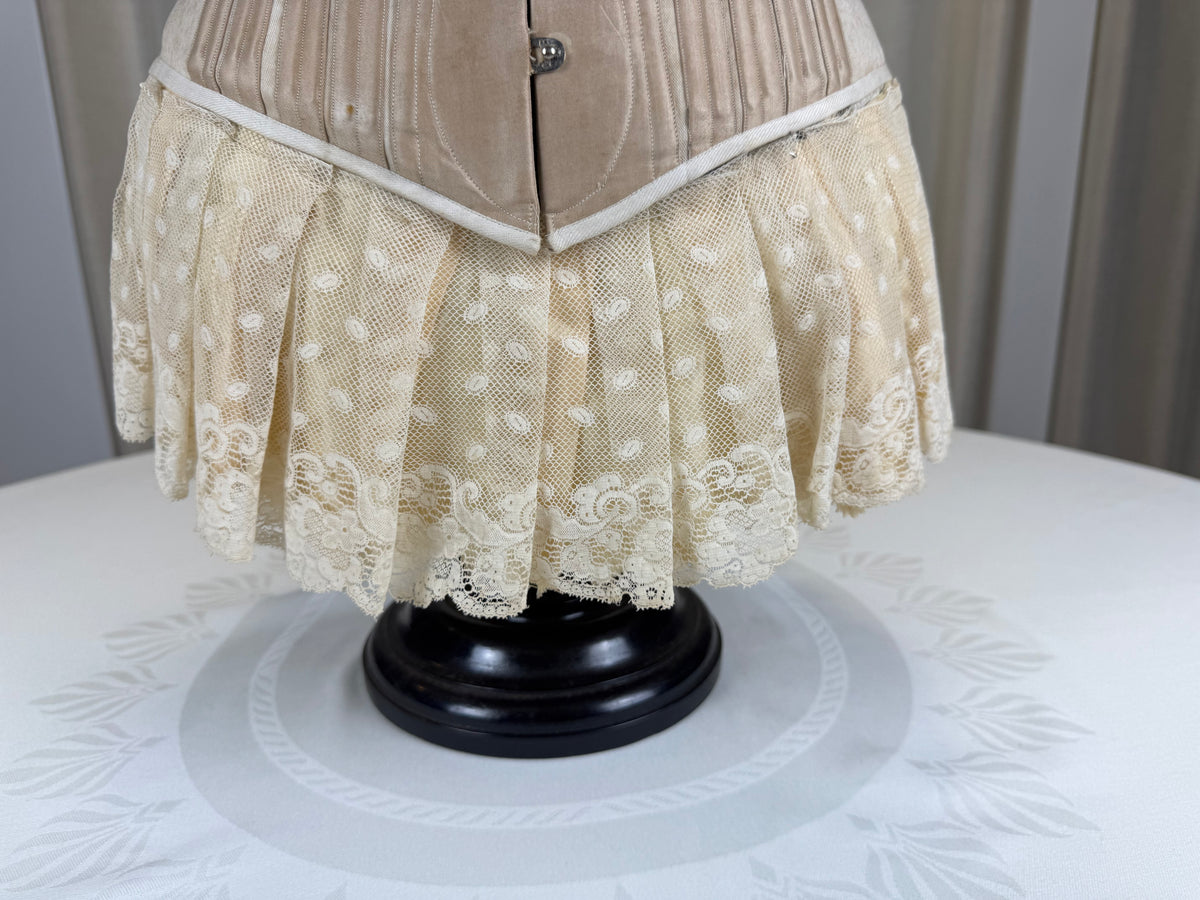Extremely Rare CB Corset Display, ca. 1880 – Original Victorian Corset Under Glass Dome