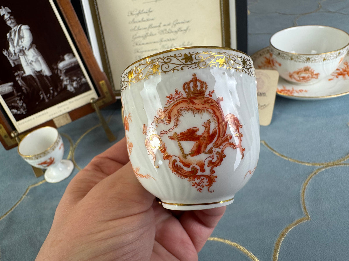 Neuosier Mocha Cup, Kaiser Wilhelm II, dated 1908 and 1913