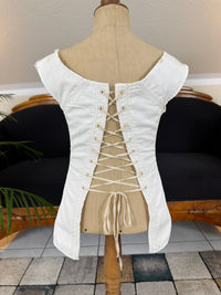 Corded Cotton Corset, ca. 1825–1830 – Regency Fashion, Rare Early 19th‑Century Example