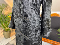 Edwardian ca. 1904 Long Black Faux Beaver‑Fur Coat – Victor Tailoring Co., Chicago