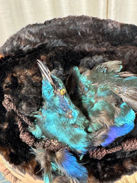 ROYAL Beaver Fur and Bird Hat, from the estate of Princess Clementine d'Orléans, Princess of Saxe-Coburg and Gotha-Koháry, ca. 1860