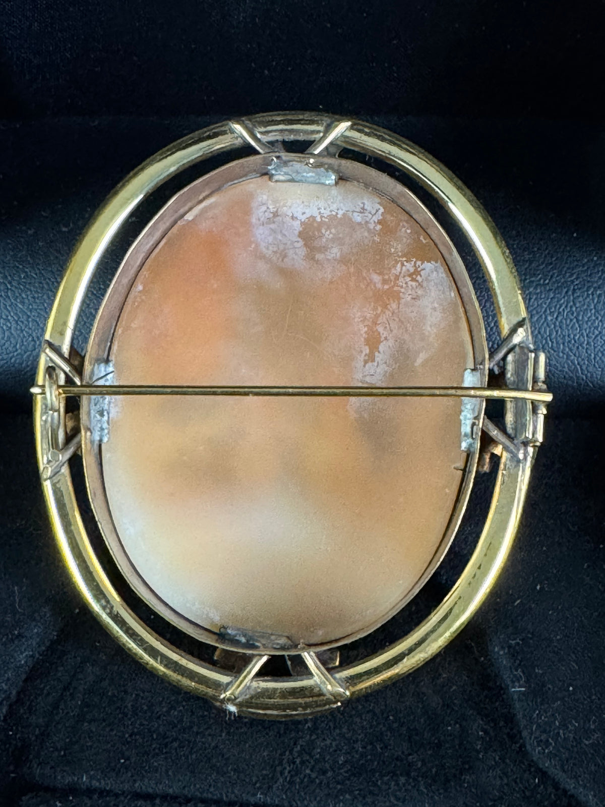 Biedermeier Shell Cameo ca. 1848 – Romantic Lovers in a Park