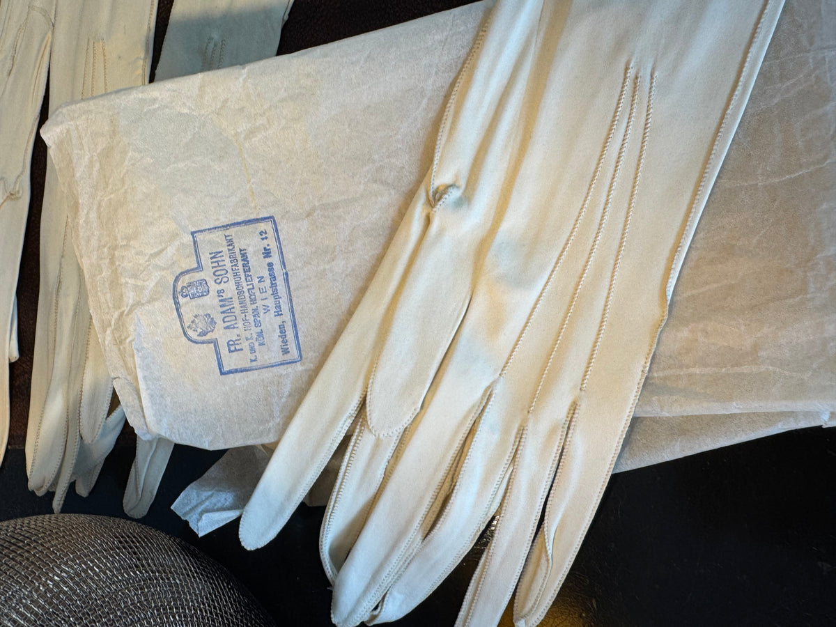 ROYAL Antique Wedding Glove Collection of Archduchess Maria Immakulata, Fr. Adam’s Sohn Vienna, 1900
