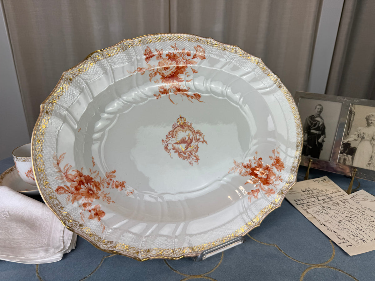 Neuosier Large Serving Platter, Kaiser Wilhelm II, ca. 1900