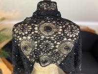Crocheted Wool Shawl, ca. 1915