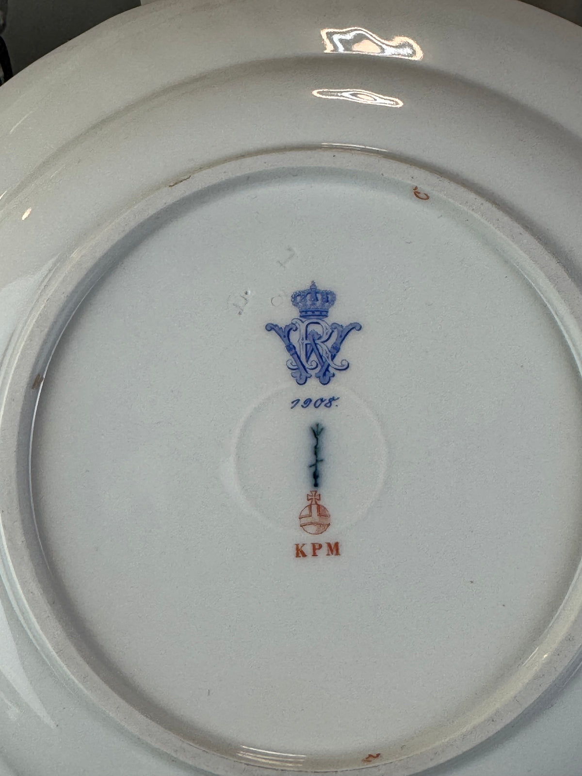 Neuosier Dinner Plate, Kaiser Wilhelm II, dated 1908