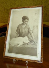 Christening Gown with Original Photo, England, ca. 1923 – Net Tulle & Lace, Silk Slip
